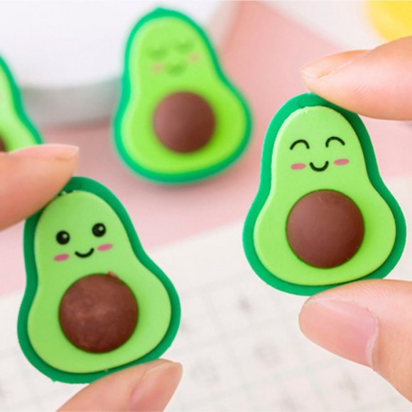 Yummy Avocado Eraser - 2 pcs - Picture 3 of 8